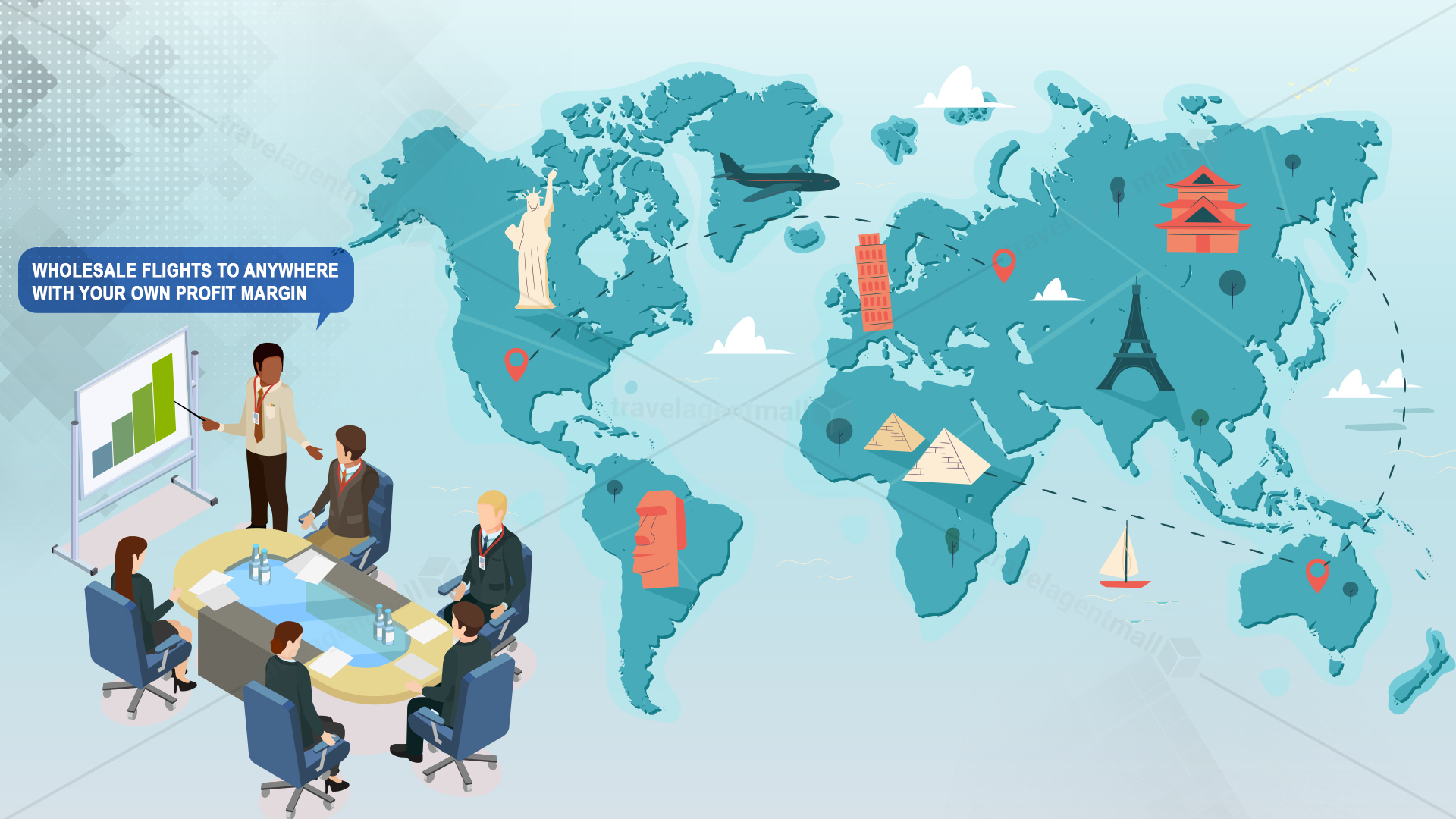 Book wholesale flights to anywhere with your own profit margin