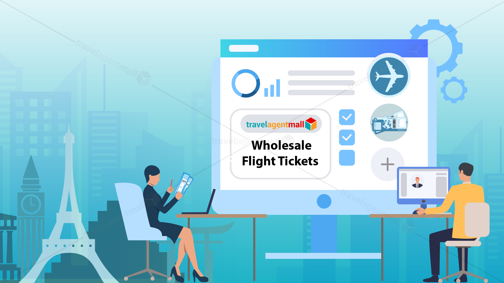 How do wholesale flight tickets get processed?